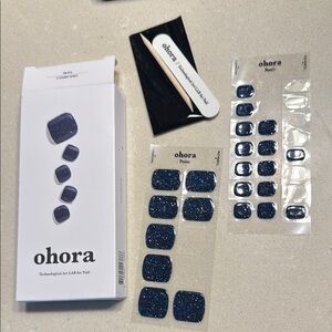 Ohora Blue Glitter pedicure - P STARRY NIGHT - semicured gel nail